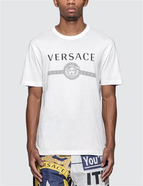 versace t-shirt men's white|Versace long sleeve shirt men.